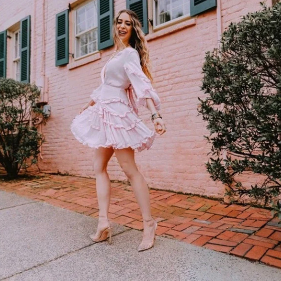 Bardot Nala Frill Dress Rose Pink - Picture 4 of 11